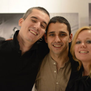 Tijana Kondic with friends on a photo exhibition
